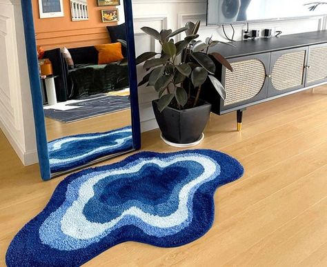 $136.00 Gradient Rug, Rug Tufting, Funky Rugs, Room Vibes, Shaped Rug, Retro Rugs, Tapis Design, Bottom Design, Boho Area Rug