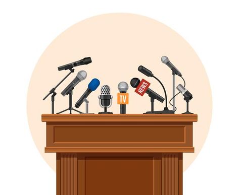 Press conference podium. tribune for deb... | Premium Vector #Freepik #vector #background #business #wood #cartoon Wood Cartoon, Safety Pictures, Book Drive, Writer Logo, Presentation Pictures, Conference Poster, Photo Album Layout, Conference Design, Concept Illustration