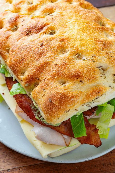 Turkey Bacon Ranch Pesto Sandwich Best Turkey Bacon, Turkey Panini Sandwiches, Turkey Bacon Ranch, Bacon Sandwich Recipes, Turkey Bacon Avocado, Pesto Turkey, Volume Eating, Tuesday Dinner, Pesto Sandwich