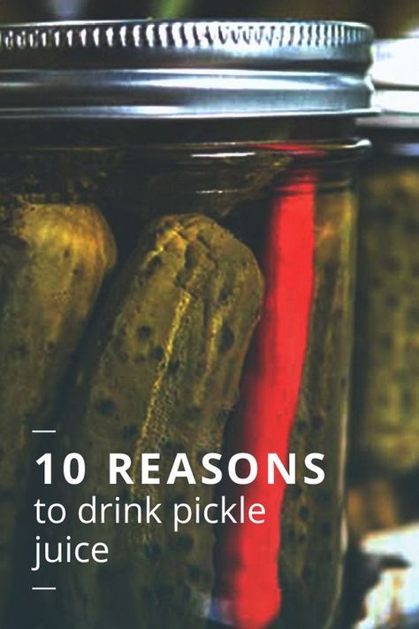 Pickle juice contains a lot of sodium. It also has some potassium. After a sweaty or lengthy exercise session, sipping some pickle juice can help your body recover to its normal electrolyte levels more quickly. Pickle Juice Benefits, Drinking Pickle Juice, Coconut Benefits, Juicing Benefits, Summer Smoothies, Pickle Juice, Juicing For Health, Pickle Jars, Healthy Benefits