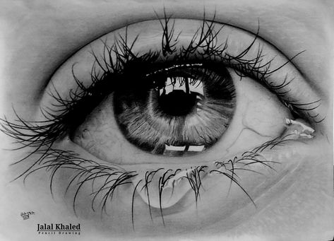 How To Draw Tears, Crying Eyes, Realistic Eye Drawing, Tears In Eyes, Tree Drawings Pencil, Realistic Pencil Drawings, Eyes Artwork, Eye Sketch, Realistic Eye