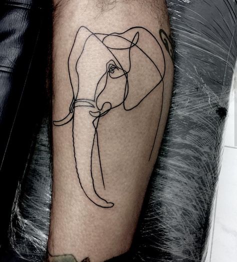 Abstract Orca Tattoo, Linework Elephant Tattoo, Abstract Elephant Tattoo, Peter Tattoo, Elephant Line Drawing, Elephant Head Tattoo, Fineline Tattoos, Africa Tattoos, Origami Tattoo