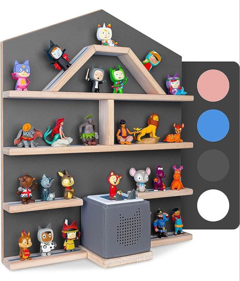 Tonie box storage shelf Etagere Cube, Kids Bedroom Inspiration, Nursery Shelves, Toy Display, Box Shelves, Wall Shelves Design, Room Shelves, Creative Storage, Magnetic Wall