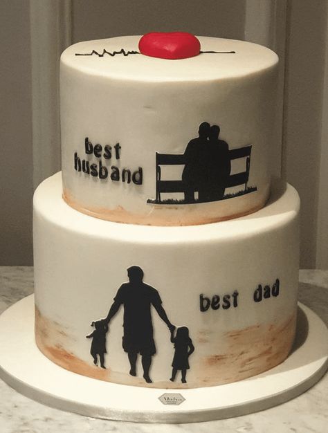 Father Cake Design Images (Father Birthday Cake Ideas) Father's Birthday Cake Design, 50th Birthday Cake For Father, Fathers Birthday Cake Ideas, Dads Cakes Birthday Ideas, Family Cake Ideas Birthdays, Cake Family Design, Family Birthday Cake Ideas, Fathers Day Cake Ideas Creative, Fathers Birthday Decoration Ideas