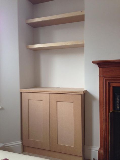 Narrow Alcove Shelves, Alcove Units, Alcove Shelves, Alcove Cupboards, Stairs And Doors, Built In Cupboards, Picture Rail, Cupboard Wardrobe, Fitted Wardrobes