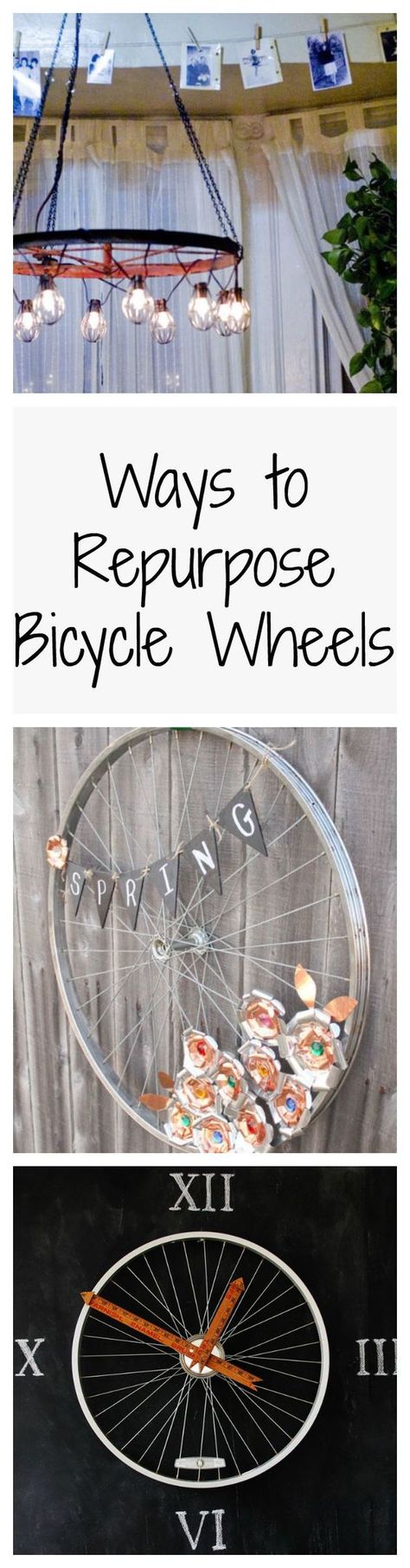 These ideas for repurposing and upcycling bicycle wheels will have you spinning. Bicycle Spokes Ideas, Bicycle Tires Diy Ideas, Bicycle Wheel Repurposed, Repurposed Bike, Bicycle Rims, Bike Wheels, Bicycle Decor, Bicycle Wheels, Upcycle Repurpose