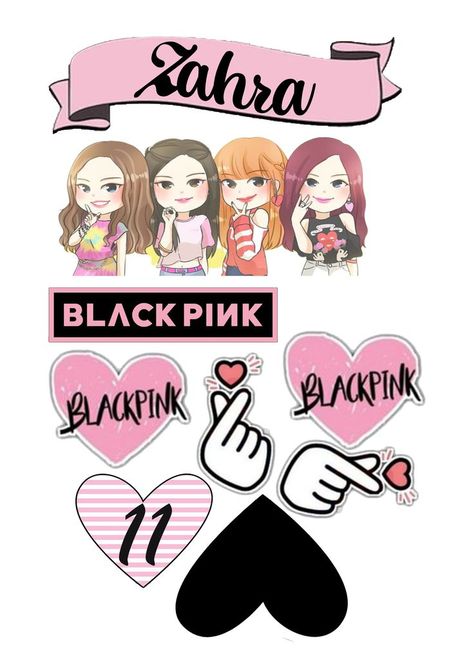 Black Pink toppers Black Pink Cake Topper, Blackpink Cake Topper, Pink Cake Toppers, Yalda Night, Diy Cake Topper, Easy Cake Decorating, Belek, Pink Decor, Pink Cake