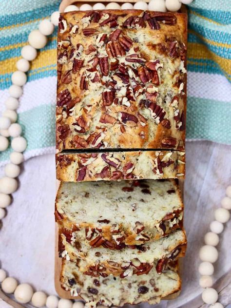 Paula Deen's Loaded Banana Bread - Grace Like Rain Blog Paula Deen Banana Bread, Stovetop Appetizers, Coconut Flour Cookies, Flavored Ice Cubes, Banana Sandwich, Mixer Recipes, Loaded Baked Potato Soup, No Rise Bread, Banana Nut Bread