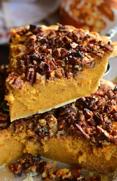 Coconut Sweet Potato Pie, Sweet Potato Pecan Pie, Homemade Sweet Potato Pie, Pecan Crunch, Vegan Sweet Potato Pie, Sweet Potato Cheesecake, Sweet Potato Pie Southern, Sweet Potato Pecan, Pecan Crust