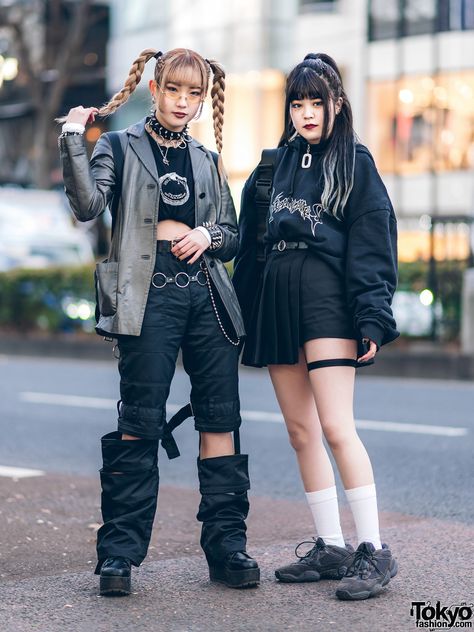 Tokyo Girls Streetwear w/ Hellgarden BKK, Drug Honey, Prada, (ME)Harajuku, Vetememes & Yohji Y-3 Japan Street Fashion, Mode Harajuku, Girls Streetwear, Asian Streetwear, Japan Fashion Street, Chinese Fashion Street, Mode Punk, Harajuku Fashion Street, Streetwear Girl