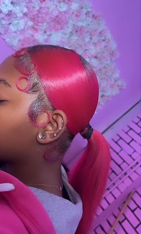 Wayda Braids, Jayda Wayda Braids, Braids Pink, 2 Braids, Jayda Wayda, Sleek Ponytail Hairstyles, Cute Hair Colors, Pony Tails, Button Piercing