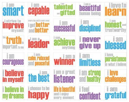 affirmations mini poster Positive Affirmations For Kids, Success Mantra, Affirmation Posters, Affirmations For Kids, Personal Success, Good Listener, Inspirational Posters, Encouragement Cards, How To Gain Confidence