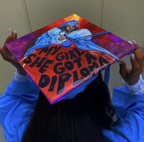 J Cole Grad Cap, Funny Grad Cap Ideas, College Grad Cap Ideas, Graduation Cap Decoration Diy, College Graduation Photoshoot, College Graduation Pictures Poses, Grad Shoot, High School Graduation Cap, College Graduation Cap Decoration