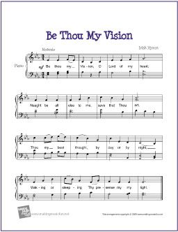 Be Thou My Vision | Free Sheet Music for Piano Free Sheet Music For Piano, Music Printables, Free Printable Sheet Music, Be Thou My Vision, What Child Is This, Homeschool Music, Christmas Sheet Music, Music Lesson Plans, Sheet Music For Piano