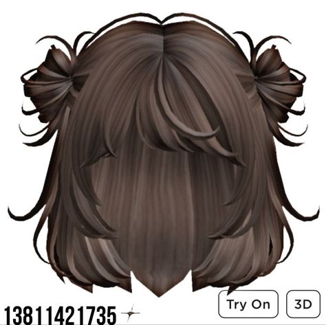 Brown Y2k Hair, Brown Hair Roblox Id, Brookhaven Codes, Brown Hair Roblox, Pelo Cafe, Roblox Hair, Code Clothing, Hair Roblox, Hair Codes