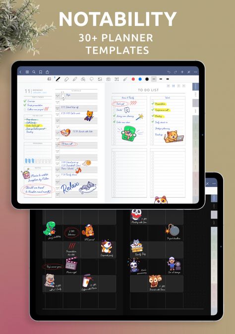 Choose from 50+ Notability planner templates for iPad or Android Tablet. Enjoy PDF with hyperlinked structure and beautiful design. Get organized and productive easily. Notability Notes Template Free, Notability Template, Notability Notes, Free Planner Templates, Digital Recipe Book, Recipe Book Templates, Notability Planner, Student Planner Printable, Planner Writing