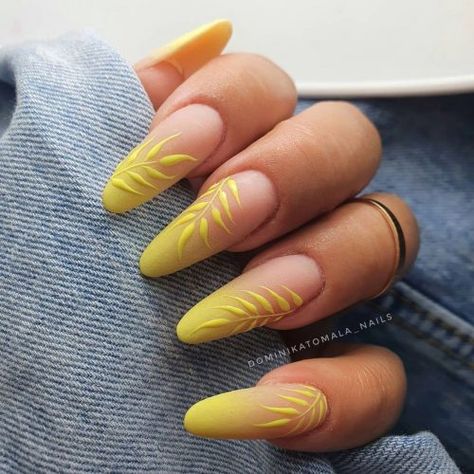 Orange Yellow Nails, Yellow Nail Art Designs, Orange Ombre Nails, Yellow Nail Art, Ombre Nails Glitter, Yellow Nails, Luxury Nails, Creative Nails, Ombre Nails