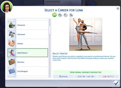 Sims 4 Ballet Career, Ts4 Ballet Cc, Sims 4 Ballerina Cc, Sims 4 Ballet Cc, Sims 4 Cc Mods Gameplay, Sims 4 Jobs, Sims 4 Cheats, Sims 4 Challenges, Sims 4 Traits