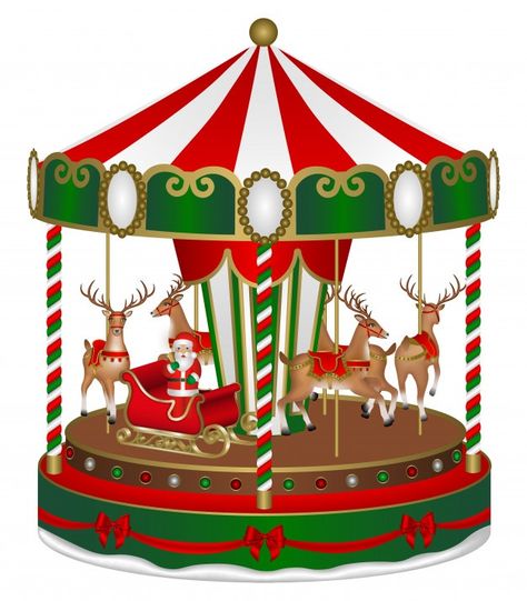 Christmas Carousel, Santa Claus Sleigh, Minecraft Christmas, Christmas Musical, Christmas Tree And Santa, Santa Claus Christmas Tree, Black Friday Christmas, Christmas Sleigh, Free Business Cards