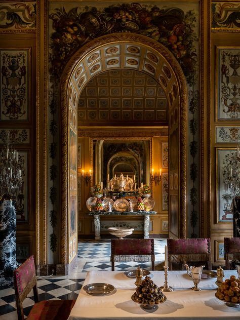 Old English Manor, Medieval Aesthetics, France Architecture, Chateaux Interiors, European Palace, Vaux Le Vicomte, Historical Interior, Catherine De Medici, Georgian Interiors