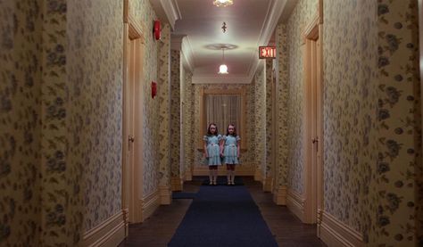 El resplandor/ The Shining #stanleykubrick #theshining #movie #scene #twins #hotel #scarymovies Famous Directors, Overlook Hotel, One Point Perspective, Eyes Wide Shut, Haunted Hotel, Point Perspective, Famous Movies, Stanley Kubrick, Haunted Places