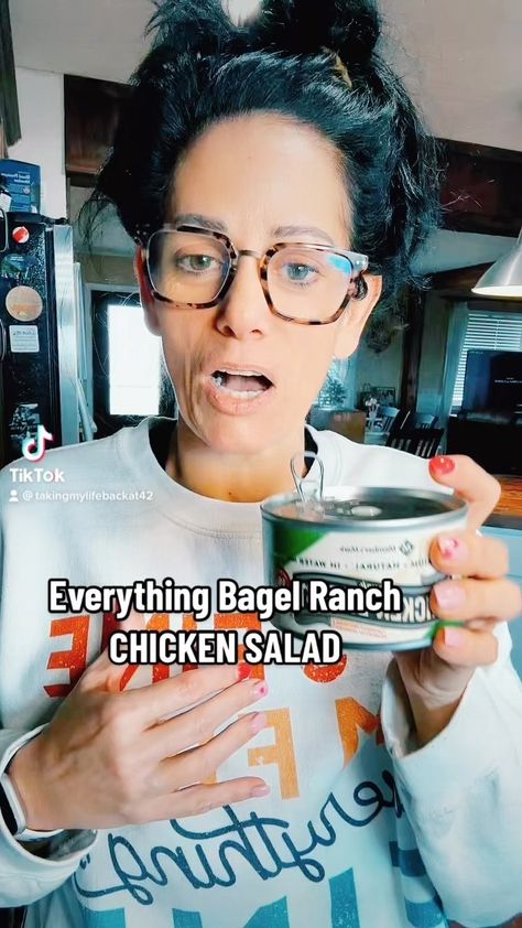 Tonya Spanglo | Everything Bagel Ranch Chicken Salad #delicious #food #mealprep #lunch #foodie #easyrecipes #weightlossjourney #weightloss… | Instagram Bariatric Chicken Salad, Lunch Meal Prep Chicken, Cottage Cheese Chicken Salad, Chicken Salad With Cottage Cheese, Meal Prep Chicken Salad, High Protein Chicken Salad, Protein Puddings, Cottage Cheese Dinner, Tonya Spanglo