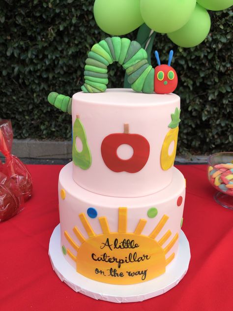 Hungry Caterpillar Baby Shower Theme, Hungry Caterpillar Cake, 2nd Choice, Caterpillar Birthday, Caterpillar Cake, Boys 1st Birthday Cake, Shower Insert, Cake Story, Storybook Baby Shower