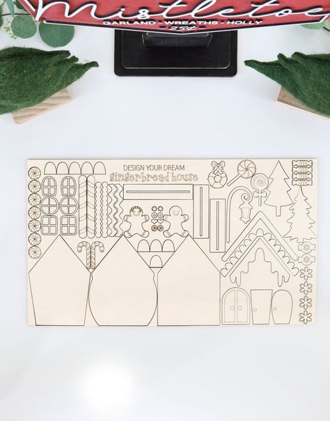 Interchangeable Design Your Own Gingerbread House Laser Cut - Etsy Australia Glowforge Gingerbread House, Laser Cut Gingerbread House, Christmas Village Wood, Gingerbread House Cute, Wood Gingerbread House, Wood Gingerbread, Cute Christmas Decor, Christmas Diy Kit, Gingerbread Diy