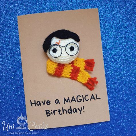 Have A Magical Birthday, Harry Potter Crochet, Rabbit Crochet, Simple Cards Handmade, Magical Birthday, Little Cotton Rabbits, Dress Card, Valentines Crochet, Crochet Animals Free Patterns