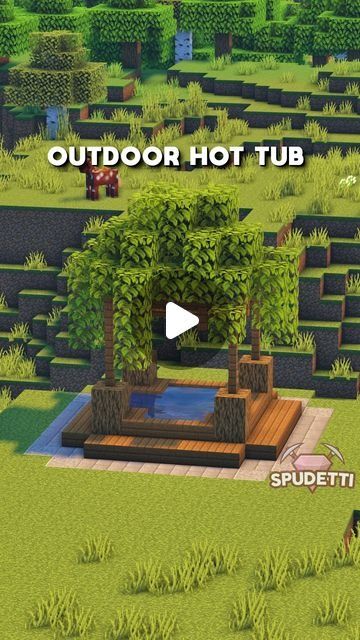 24K likes, 47 comments - spudetti on May 24, 2021: "An outdoor hot tub design that you can add to your Minecraft worlds! 😄

➖➖➖➖➖➖➖➖➖➖➖➖➖

Texture pack: x32 Fai..." Minecraft Jacuzzi, Minecraft Hot Tub, Tub Design, Hot Tub Designs, Outdoor Hot Tub, Minecraft Builds, Hot Tub Outdoor, Texture Packs, Hot Tub