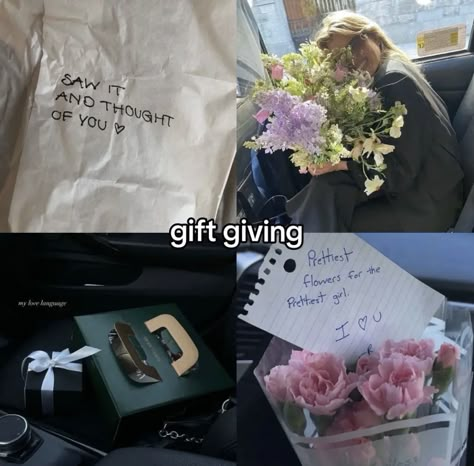 Gift Giving Love Language Ideas, Love Language Gift Giving, Giving Gifts Love Language, Thoughtful Things To Do For Boyfriend, Gift Giving Love Language Aesthetic, Gift Love Language, Love Languages Aesthetic, Gift Giving Love Language, Gifts Love Language