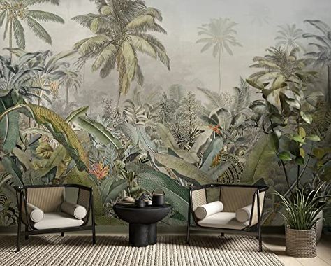 Subtle Background, Jungle Wall, Branch Design, Tropical Wallpaper, The Secret Garden, Forest Wallpaper, Wallpaper Peel And Stick, Kelly Wearstler, Wallpaper Calculator