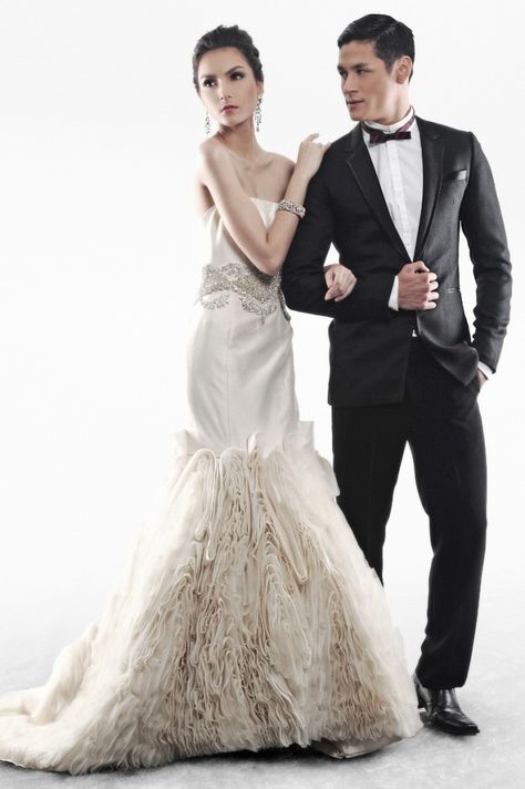 Bridal Collection ‹ Francis Libiran Francis Libiran, University Of Santo Tomas, Filipino Wedding, Scarf Mask, Designer Wedding Gowns, Couture Gowns, Bridesmaid Gown, Gorgeous Gowns, Dream Wedding Dresses