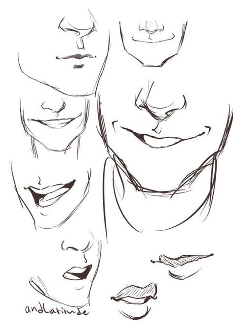 Male face Ako Kresliť, Smile Drawing, Art Du Croquis, Otto Schmidt, Mouth Drawing, Drawing Eyes, Výtvarné Reference, 얼굴 그리기, Drawing Faces