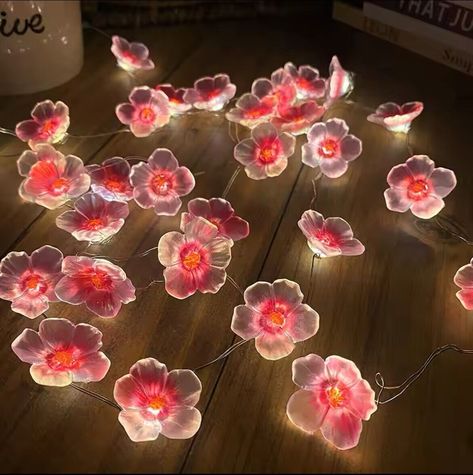 3M 30LEDS Cherry Blossom Fairy String Lights Pink Flower String Lamps Light Cherry Blossom Fairy, Outdoor Christmas Garland, Outdoor Christmas Wreaths, Christmas Decorations Garland, Red Blossoms, Christmas Decorations Wreaths, Floral Rosa, Light Pink Flowers, Cherry Blossom Flowers