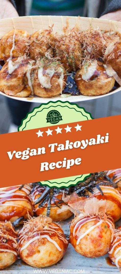 Vegan Takoyaki Recipe Vegan Takoyaki, Takoyaki Recipe, Takoyaki Sauce, Japanese Takoyaki, Japanese Vegan, Gluten Free Pancake Mix, Soy Recipes, Food Experience, Vegan Mayonnaise