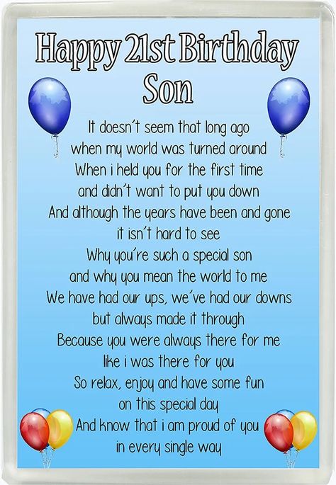 Birthday Poem For Son, Happy 21st Birthday Son, Happy 18th Birthday Son, 21st Birthday Messages, Poem For My Son, Birthday Poem, 21st Birthday Wishes, Son Poems, 21st Birthday Quotes