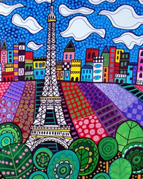 Heather Gallagher Graffiti Coloring, Heather Galler, Tile Frame, Art Parisien, Paris France Eiffel Tower, Eiffel Tower Art, Framed Tile, Ceramic Tile Art, Ceramic Framed