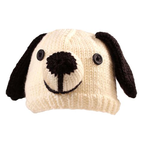 puppy hat knitting pattern photo Dog Knitting Patterns, Dog Knitting, Newborn Puppy, Kids Hats Patterns, Knitting Patterns Free Dog, Puppy Hats, Loop Knitting, Hat Patterns Free, Animal Knitting Patterns