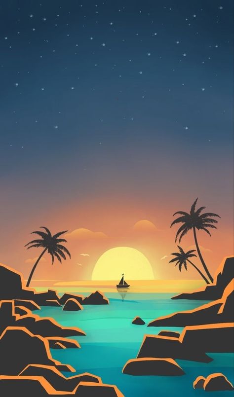 Silhouette Scenery, Spotify Board, Colour Illustration, Illustration Anime, Wallpaper Landscape, Baby Reindeer, Artistic Wallpaper, Seni Dan Kraf, Canvas Painting Designs