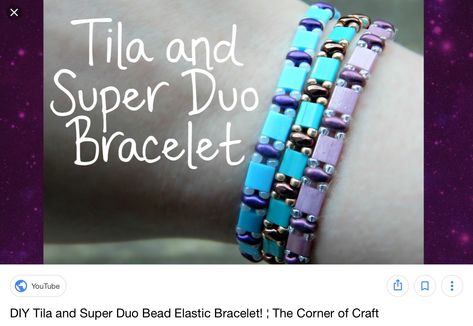 Superduo Bracelet, Super Duo Beads, Twin Beads, Duo Beads, Super Duo, Beaded Bracelets Tutorial, Beaded Jewelry Tutorials, Bracelets Diy, Seed Bead Tutorial