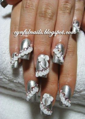 frilly nails Tough As Nails, Bridal Nails, Nails Designs, Nail Design, Clear Crystal, No Frills, Ruffles, Nail Designs, Nail Polish