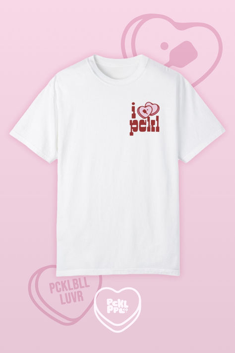 Step up your pickleball game with this Valentine's Day themed heavyweight tee fit for a pickleball lover. Keep your eye on the ball and your opponents guessing in this comfortable, tee printed with a design they won't forget! Grab yours before they're history 💌 💝🏓 Pickleball Valentines, Pickleball Team Shirts, Pickleball T Shirts, Pickleball Shirts Zazzle, Pickleball Tshirt, Pickleball Gifts, Pickleball Sports Season Graphic T-shirt, Pickleball Gift, Pink Tee