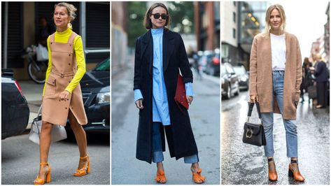 what-to-wear-with-orange-shoes Grey Heels Outfit, Bright Shoes Outfit, Orange Shoes Outfit, Orange Slippers, Orange Pumps, Neon Prom Dresses, Orange Boots, Black Women Short Hairstyles, Spring Attire