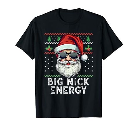 Big Nick Energy, Xmas 2024, Funny Christmas Tshirts, Xmas Tees, Funny Xmas, Crop Top Tees, Toddler Christmas, Christmas T Shirt, Vintage Humor