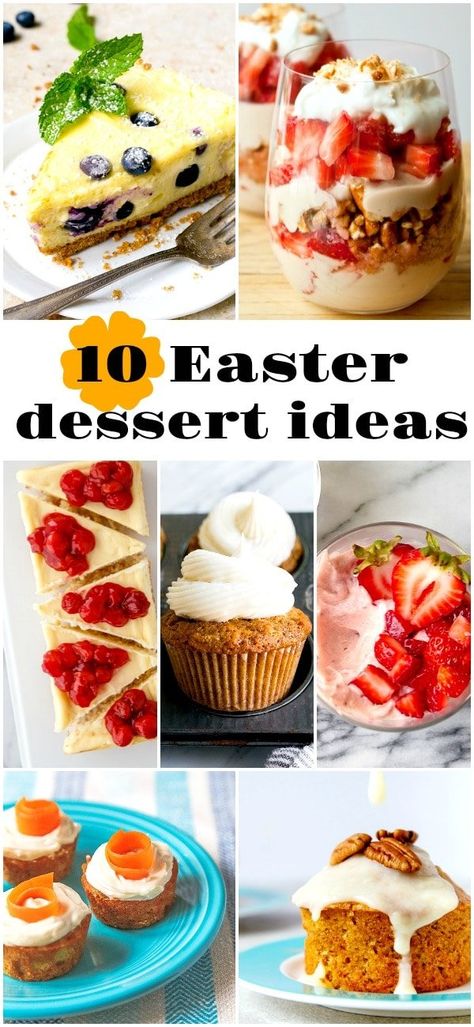 Cute Easter dessert featuring carrot cakes, strawberry desserts, blueberry desserts, and lemon desserts. #Easter #Easterdessert #carrotcake Individual Easter Desserts, Fancy Easter Desserts, Light Easter Desserts, Desserts Blueberry, Easter Dessert Ideas, Cakes Strawberry, Carrot Cake Dessert, Desserts Easter, Cute Easter Desserts