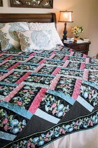 Garden Glories Quilt Pattern Colchas Quilting, Quilting Digest, Big Block Quilts, Quilt Pattern Download, Quilt Square Patterns, Easy Quilt, Bed Quilt, Quilt Care, Quilt Border