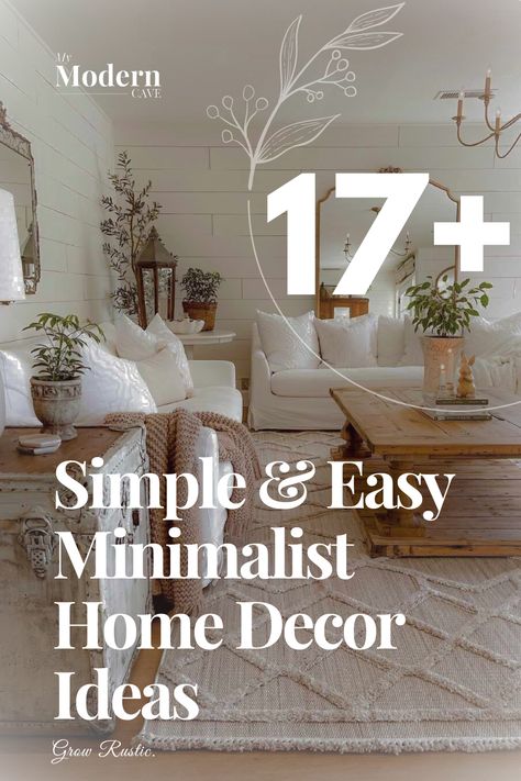 Minimalist home decor with clean lines, neutral colors, and uncluttered spaces. Explore 17 easy and inspiring ideas for creating a serene living environment. Minimalist Home Decor Ideas, Minimalist Living Room Ideas, Simple Living Room Decor, Minimalist Living Room Decor, Clean Decor, Diy Living Room Decor, Diy Wall Art Decor, Simple Living Room, Minimalist Room