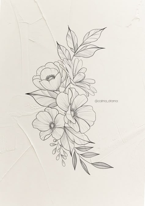 Delicate Flowers Tattoo, Primrose Tattoo, Tatoo Inspiration, Boho Tattoos, Flower Background Iphone, Hand Embroidery Patterns Free, Flower Line Drawings, Floral Tattoo Sleeve, Birth Flower Tattoos