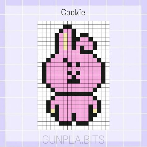 Cookie bts bt21 hama beads pixel artkal perler bordado Bt21 Perler Beads, Bts Perler Beads, Cookie Bts, Cute Pixel Drawing, Bts Pixel Art, Kpop Pixel Art, Pixel Art Kpop, Pixlr Art, Granville Ohio